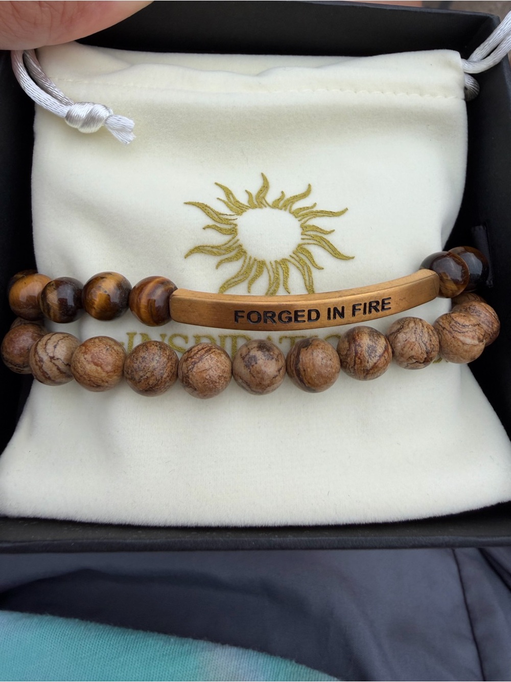 Brown Wood Bead Men's Bracelet - Inspired Tribal Style